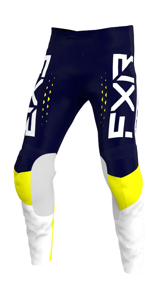 FXR Youth Motocross Pants Clutch Pro - Midnight / White / Yellow