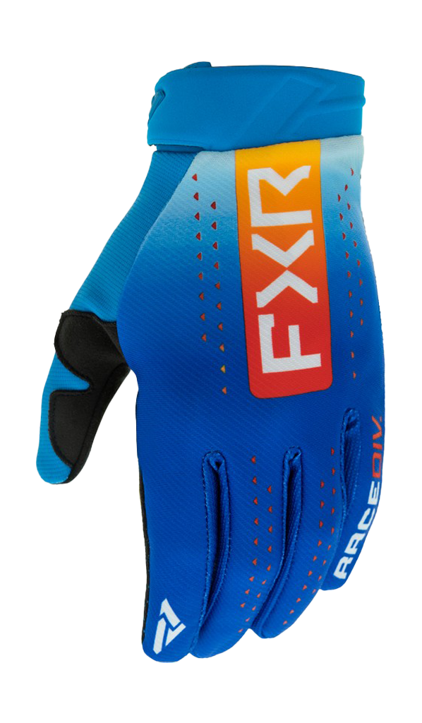 FXR Youth Motocross Gloves Reflex - Blue / Tangerine
