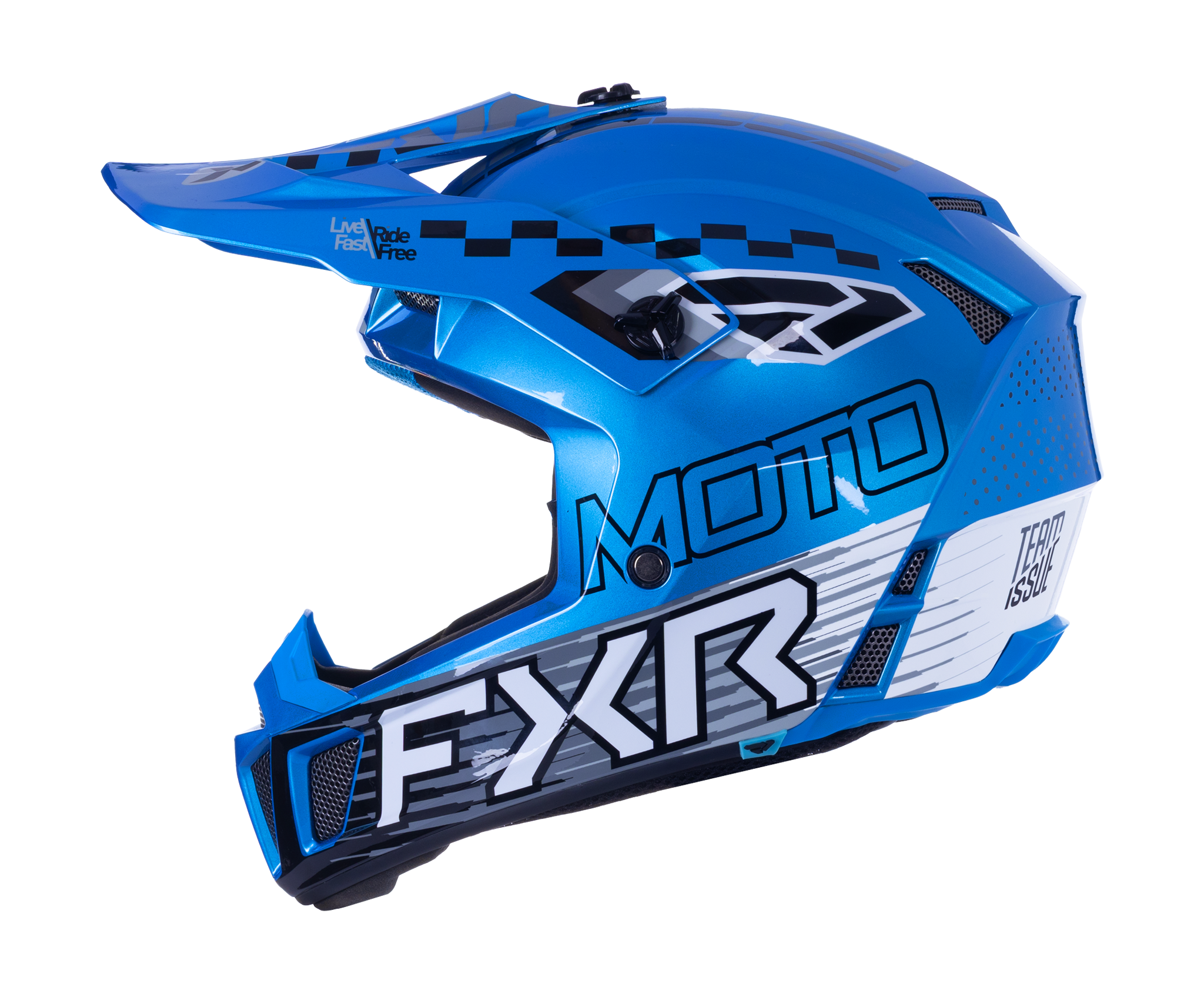 FXR Youth Motocross Helmet Clutch - Blue / White
