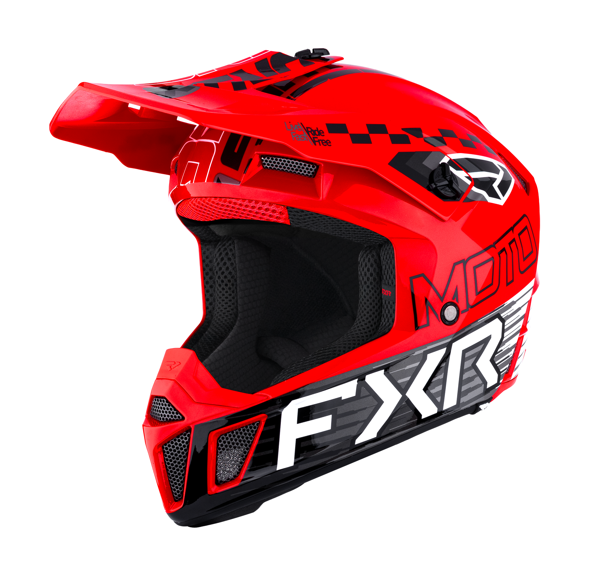 FXR Youth Motocross Helmet Clutch - Red / White