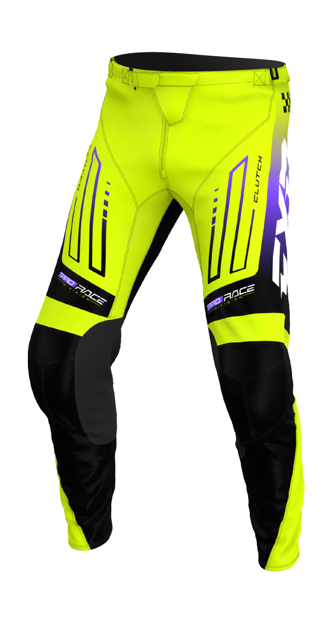 FXR Mini Motocross Pants 2026 Clutch - HiVis / Black / Purple