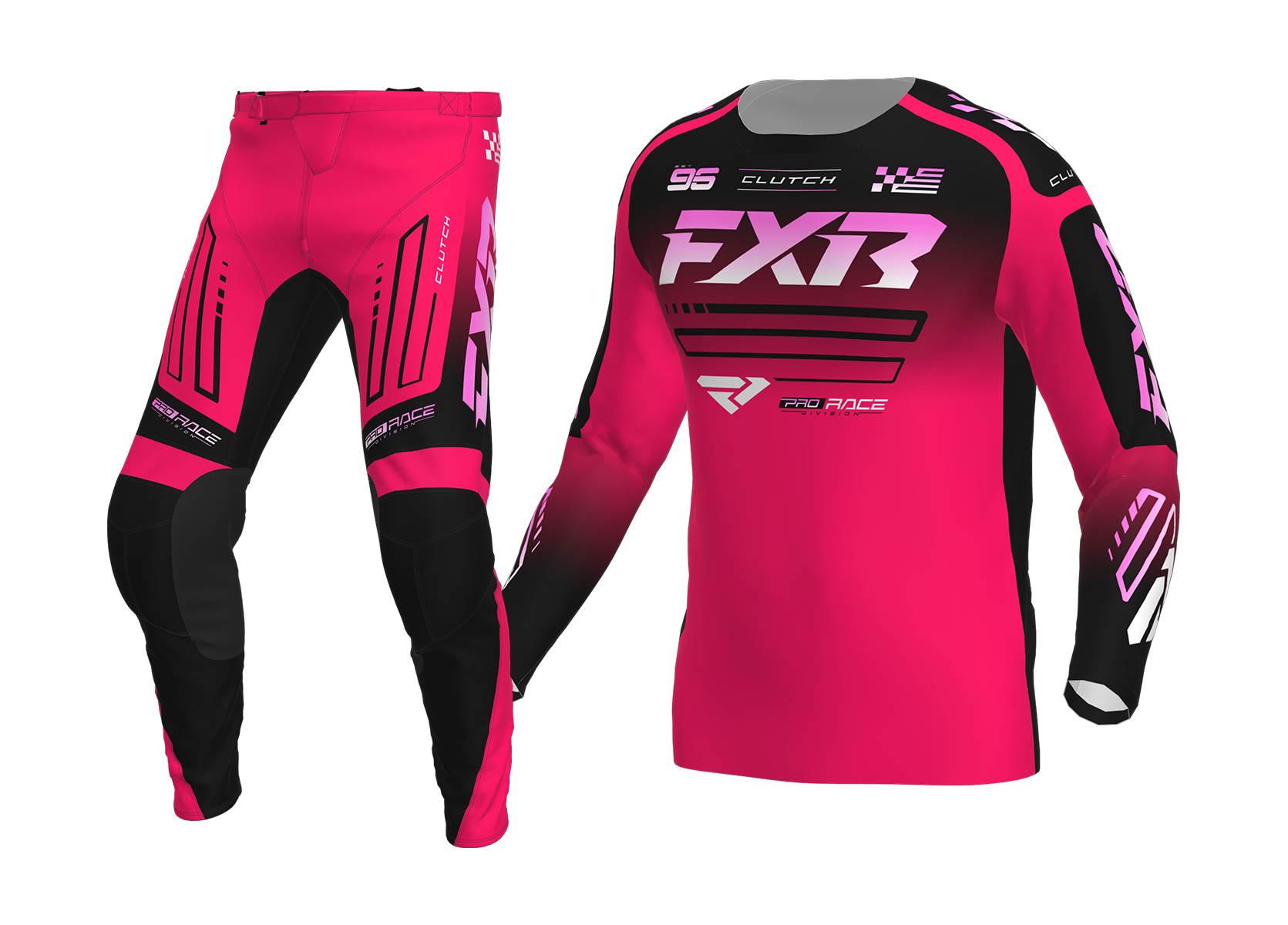 FXR Mini Motocross Gear 2026 Clutch - Razz / Black / Pink