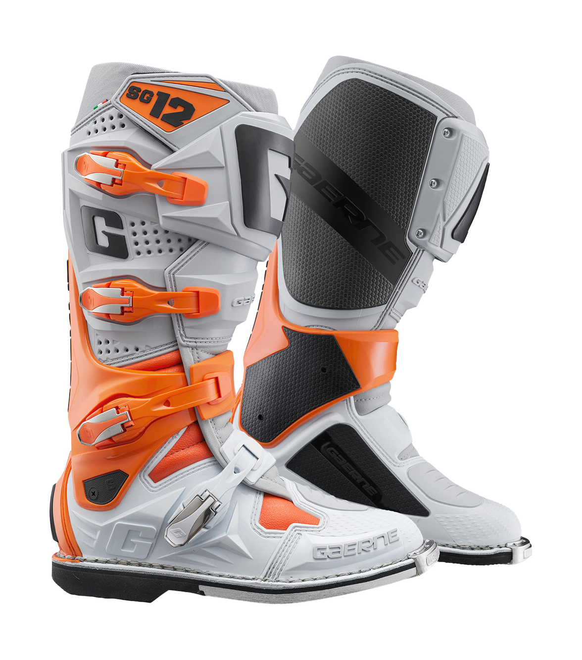 Gaerne Motocross Boots SG-12 - Orange / Grey / White