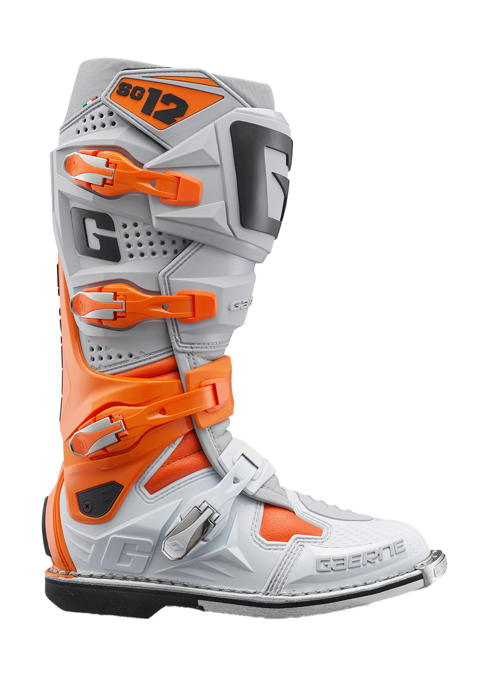 Gaerne Motocross Boots SG-12 - Orange / Grey / White