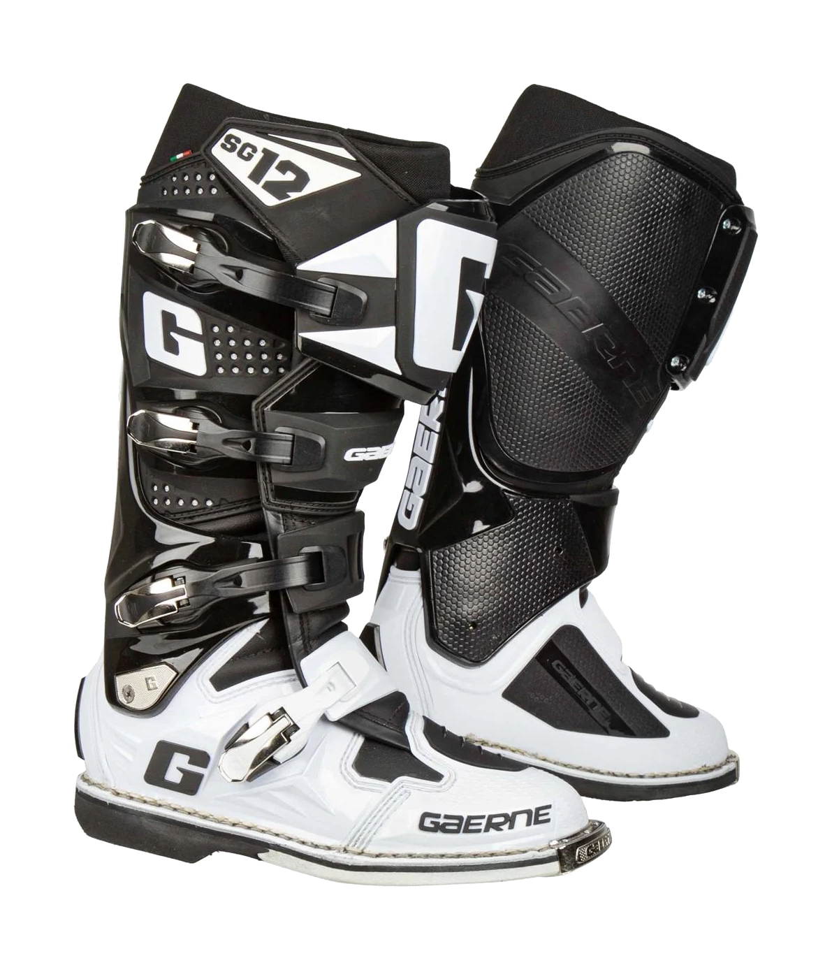 Gaerne Motocross Boots SG-12 - Black / White