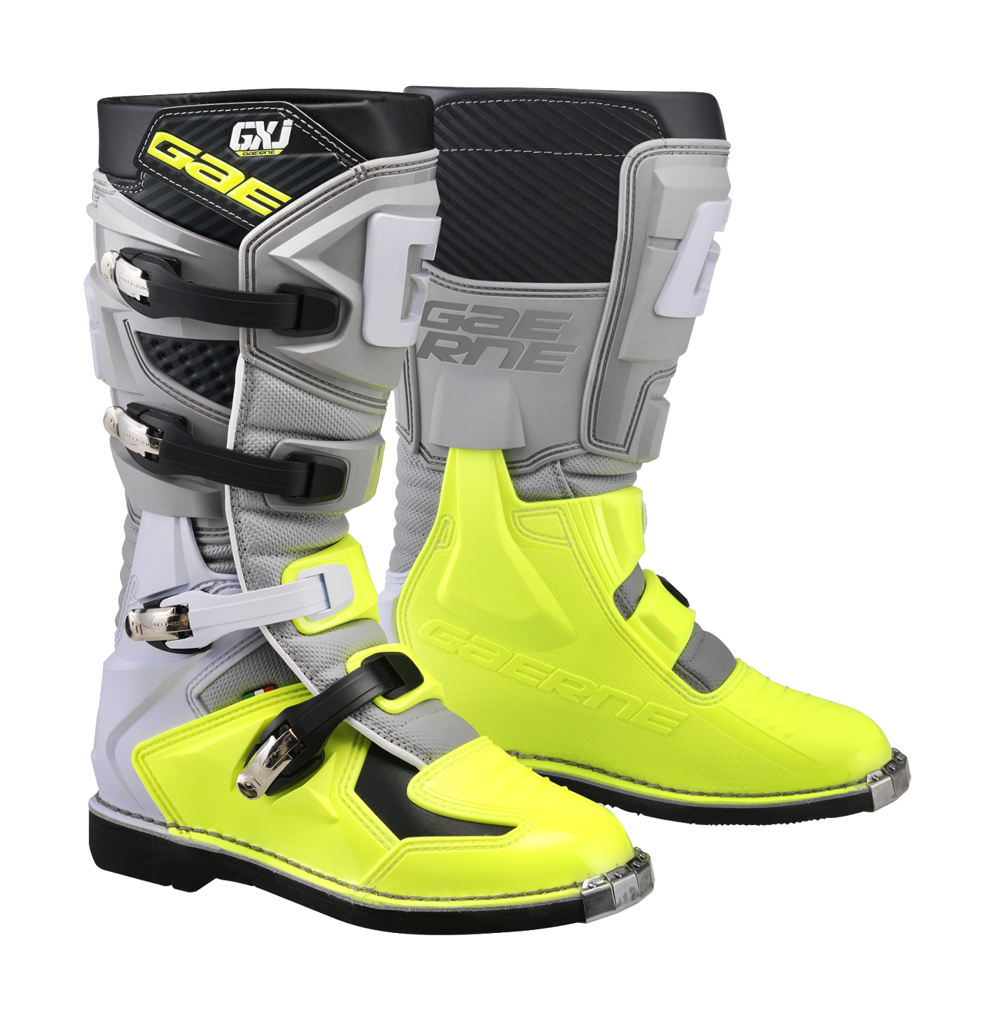 Gaerne Youth Motocross Boots GX-J - Grey / Fluo Yellow