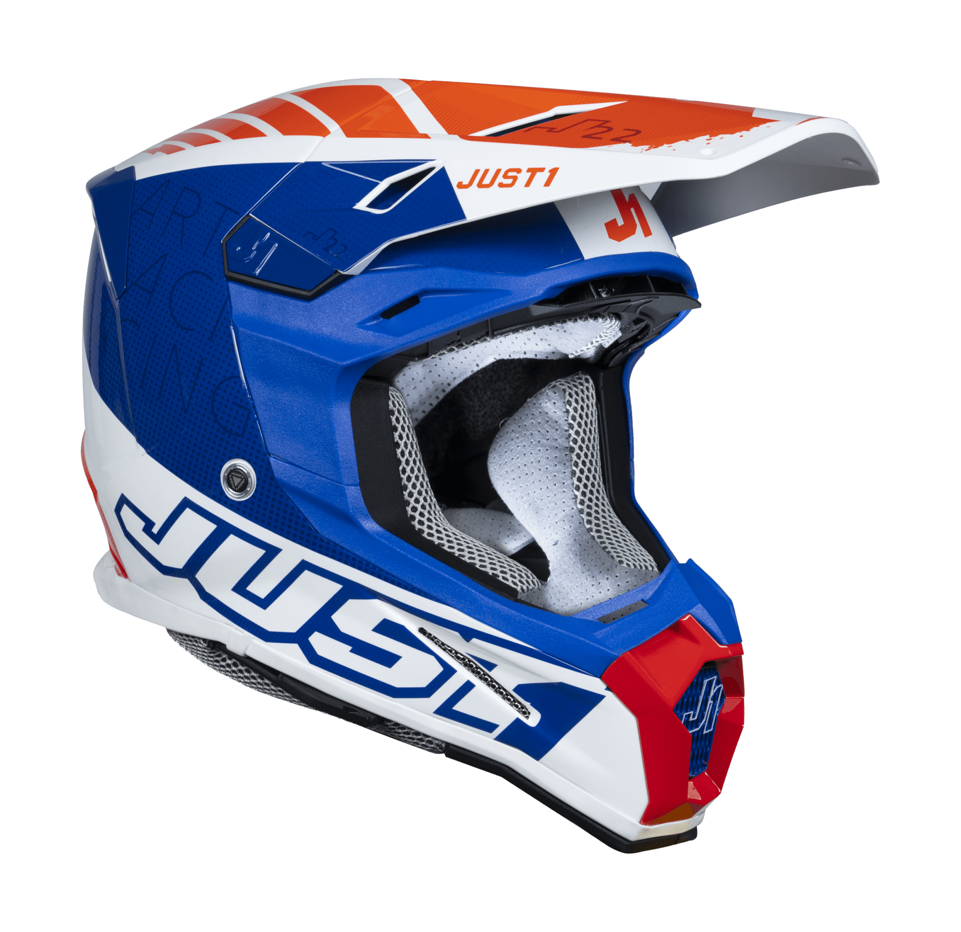 Just1 Motocross Helmet J22F Dynamo - Red / White / Blue