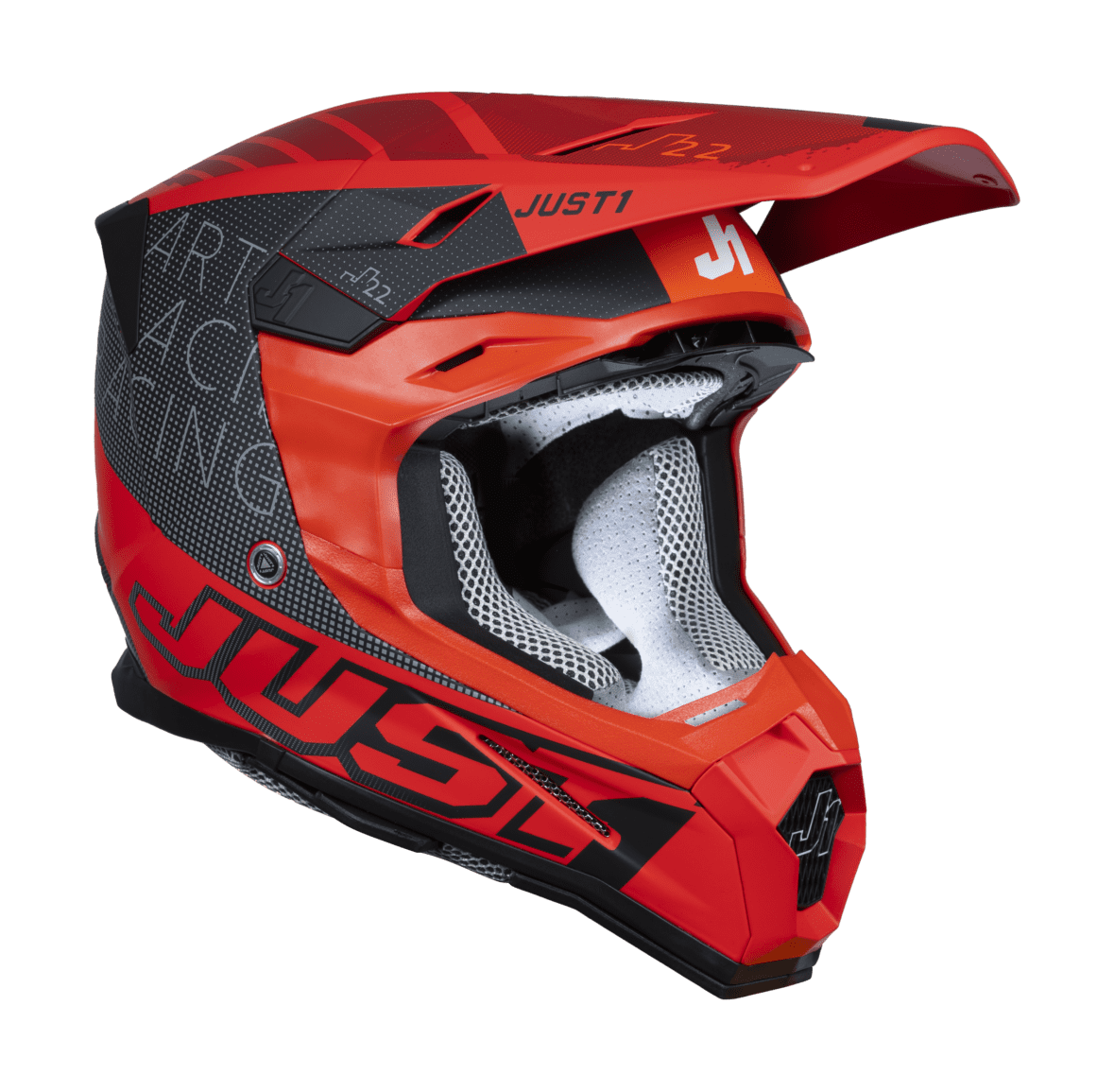Just1 Motocross Helmet J22F Dynamo - Red / Black