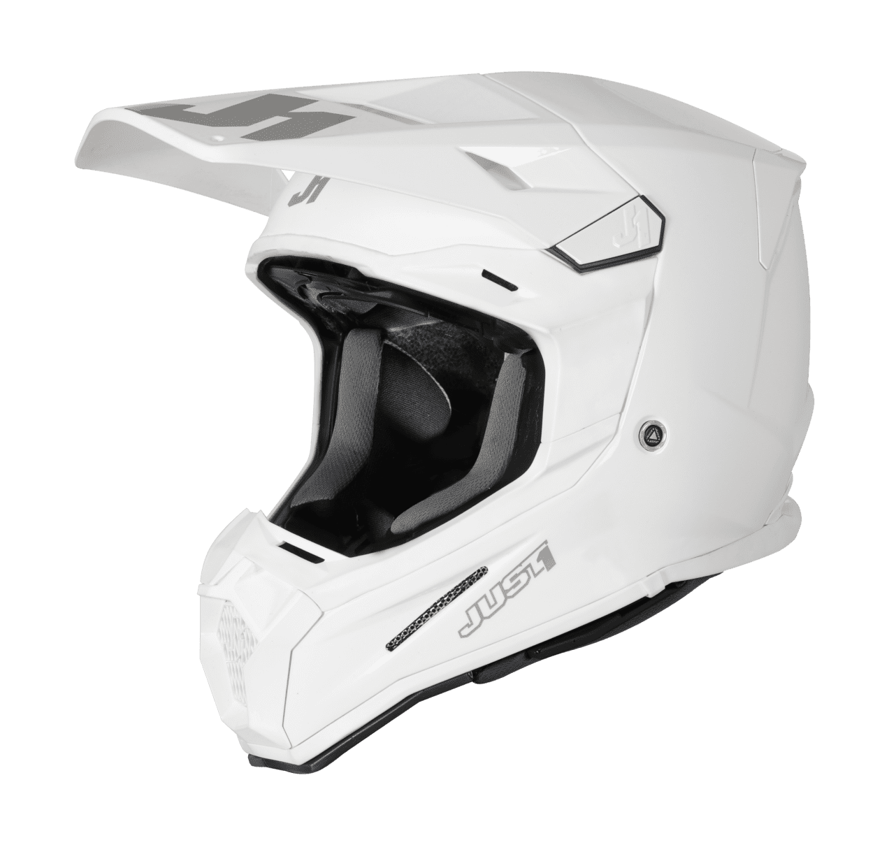 Just1 Motocross Helmet J22F Solid - White