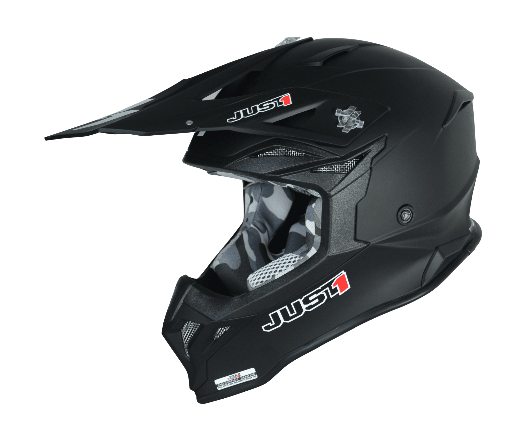 Just1 Motocross Helmet J39 Solid - Black