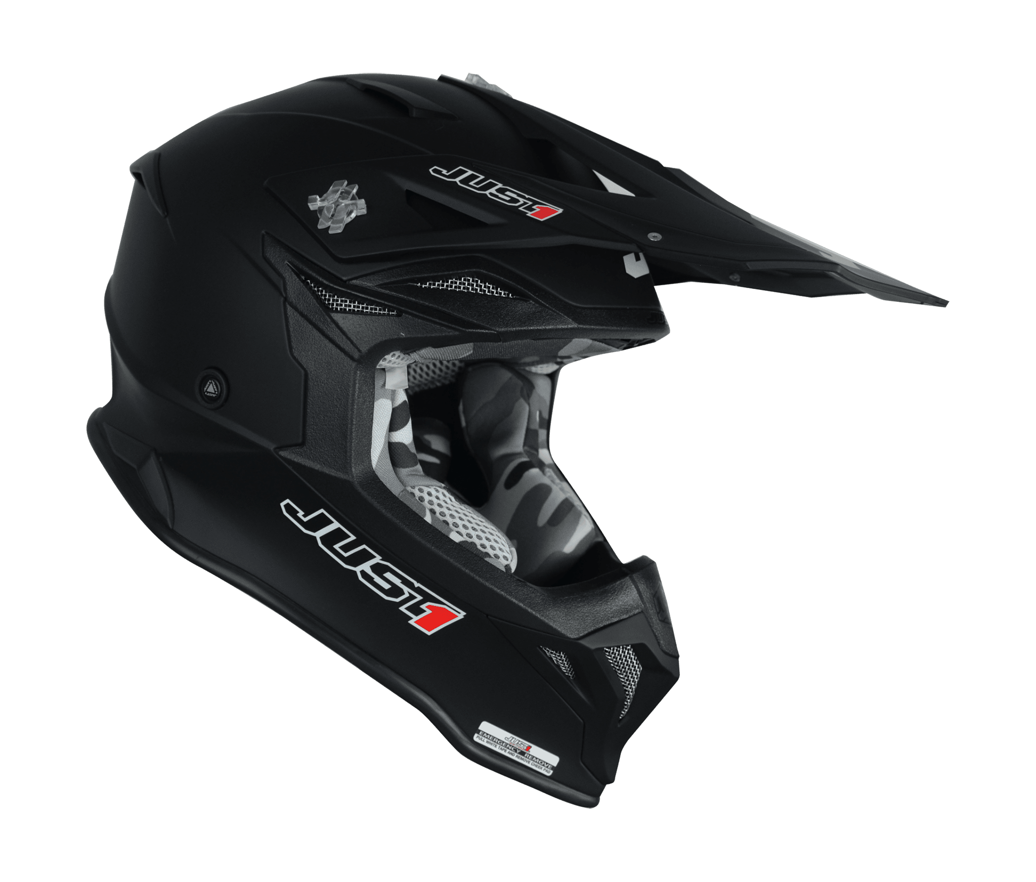 Just1 Motocross Helmet J39 Solid - Black