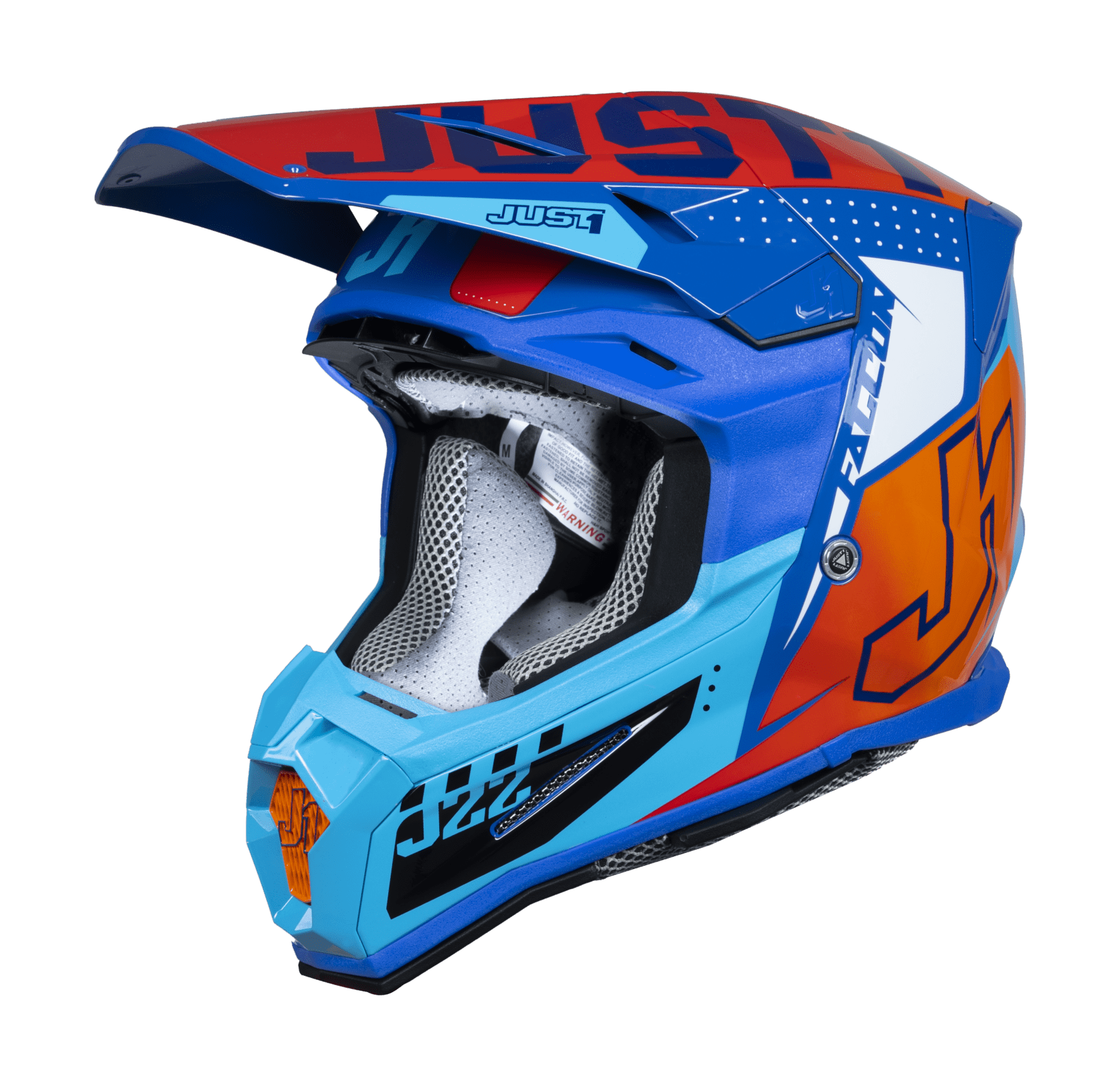 Just1 Youth Motocross Helmet J22F Falcon - Orange / Blue