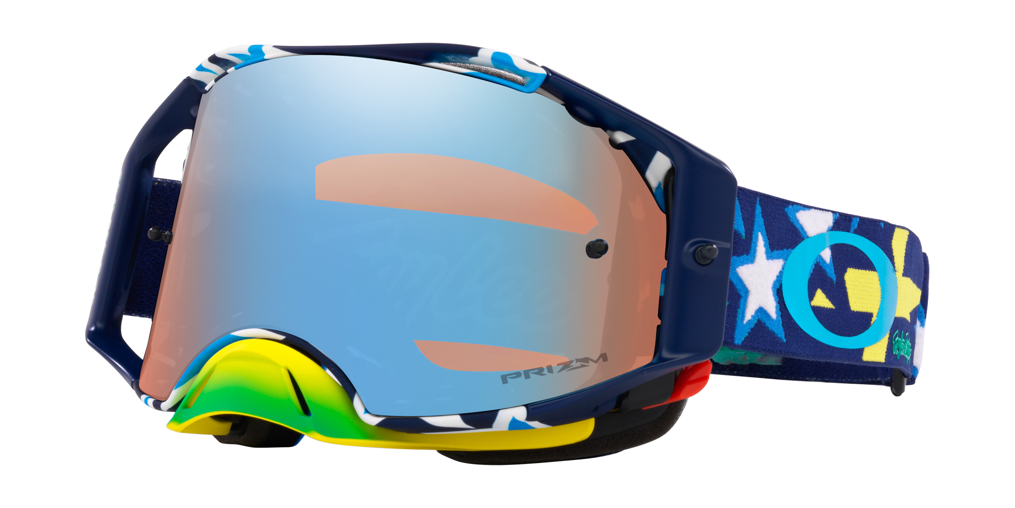 Oakley Motocross Goggle Airbrake MX TLD Blue Banner - Prizm Sapphire Iridium