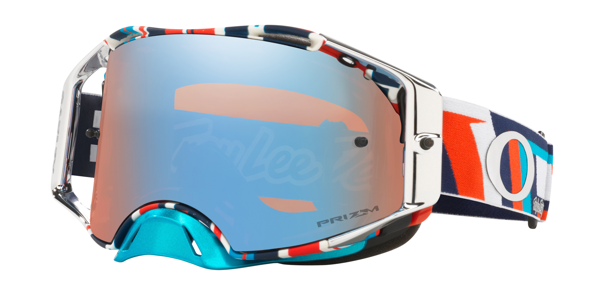 Oakley Motocross Goggle Airbrake MX TLD Quattro RWB - Prizm Sapphire Iridium