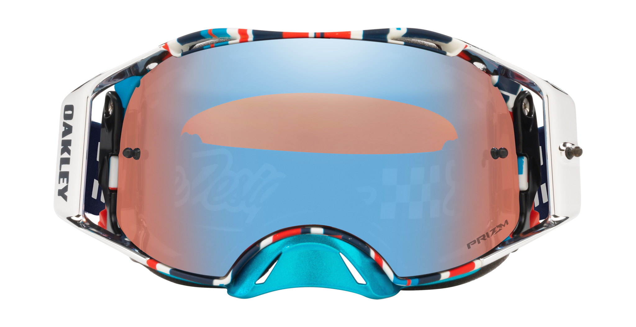Oakley Motocross Goggle Airbrake MX TLD Quattro RWB - Prizm Sapphire Iridium