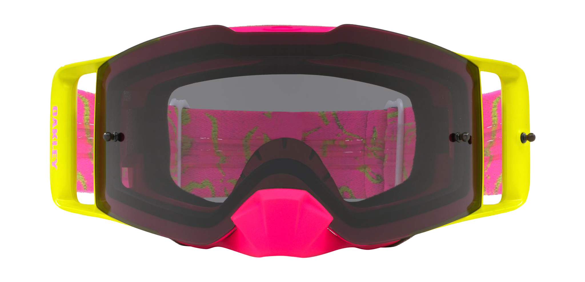 Oakley Motocross Goggle Front Line MX Camo Jungle Pink Green - Dark Grey