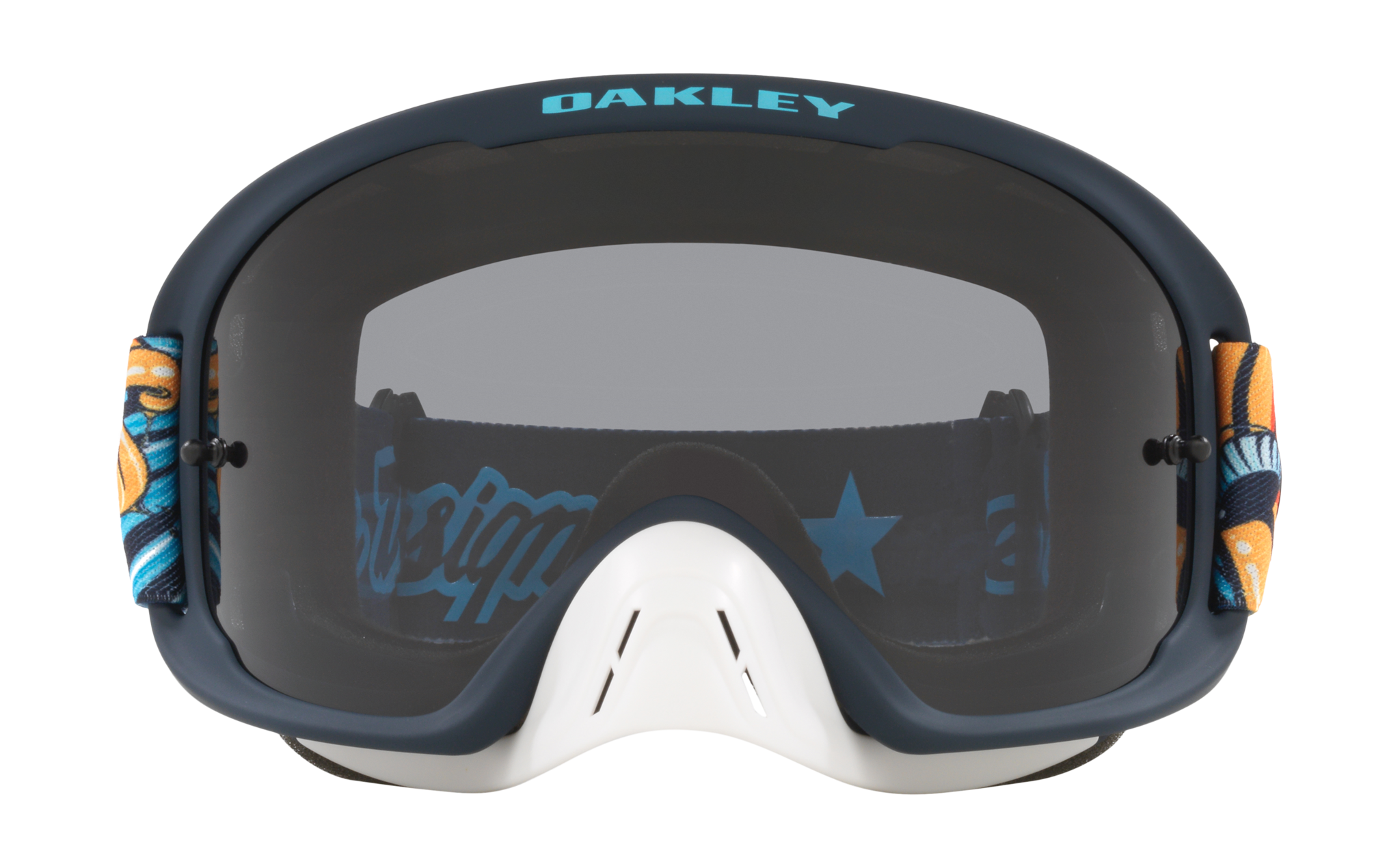 Oakley Motocross Goggle O-frame 2.0 TLD Cosmic Jungle Blue - Dark Grey