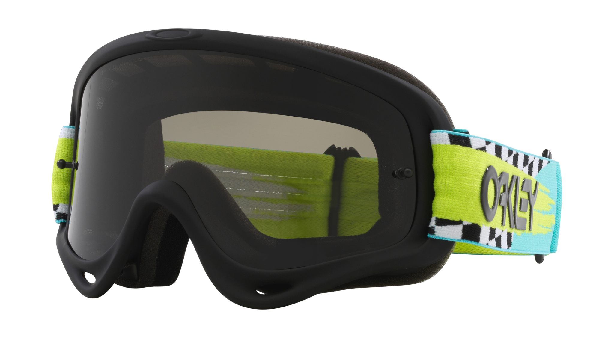 Oakley Motocross Goggle O-frame Teal Checks - Dark Grey