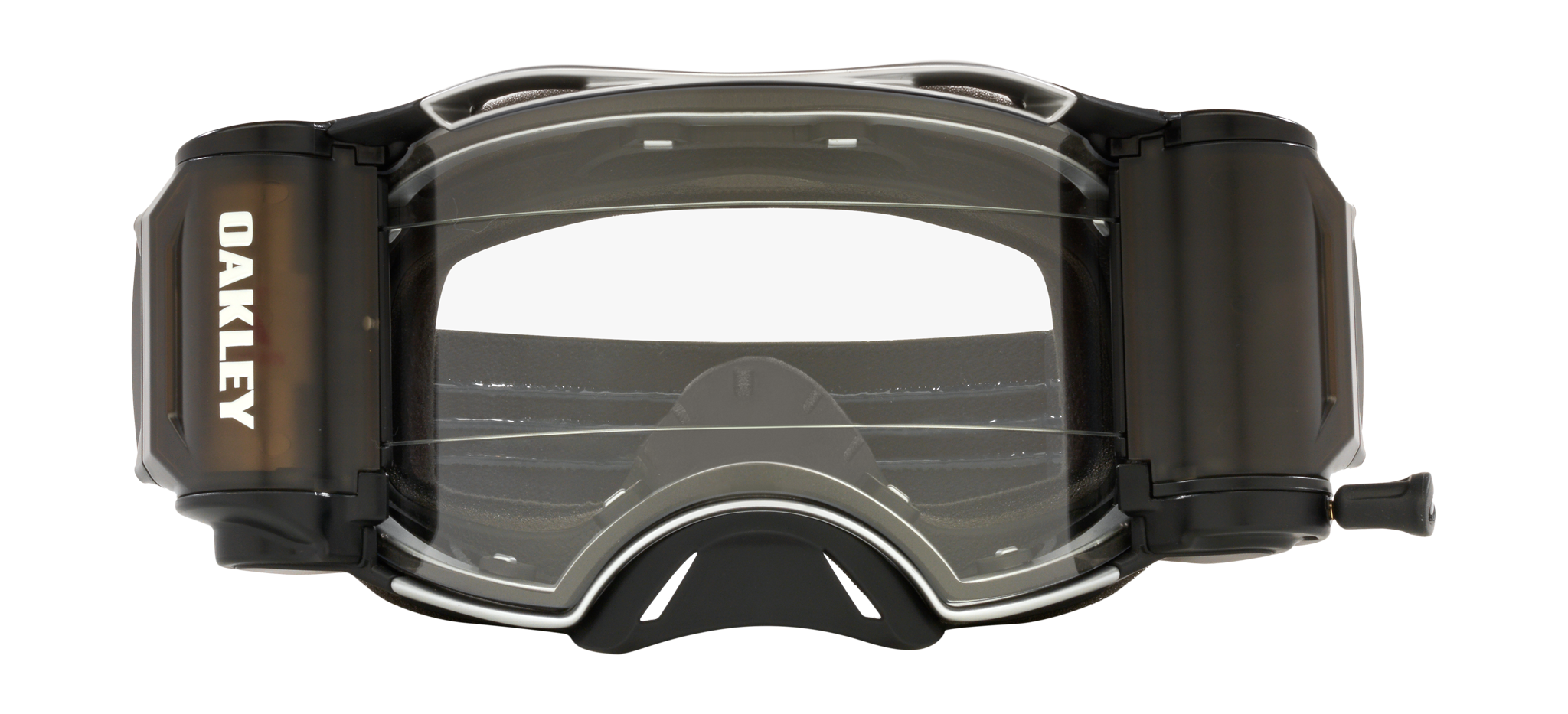 Oakley Motocross Goggle Roll-Off Airbrake MX Tuff Blocks Black Gunmetal - Clear