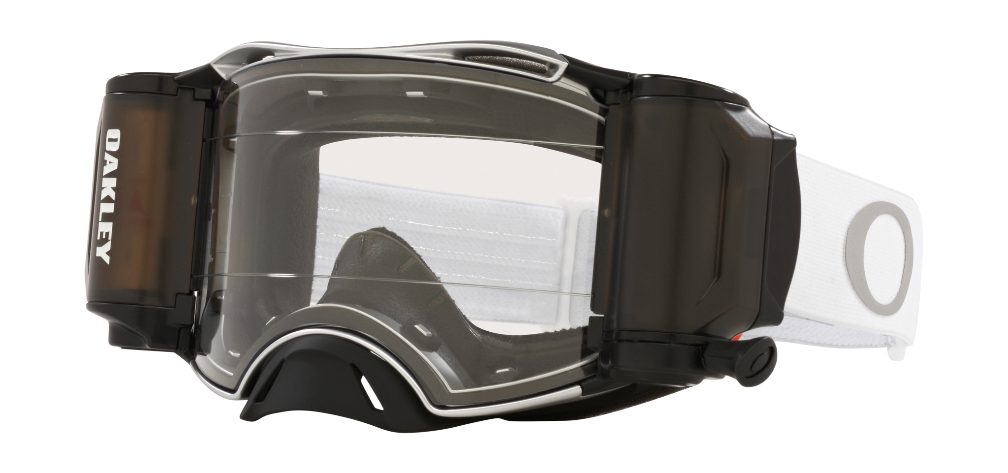 Oakley Motocross Goggle Roll-Off Airbrake MX Tuff Blocks White - Clear