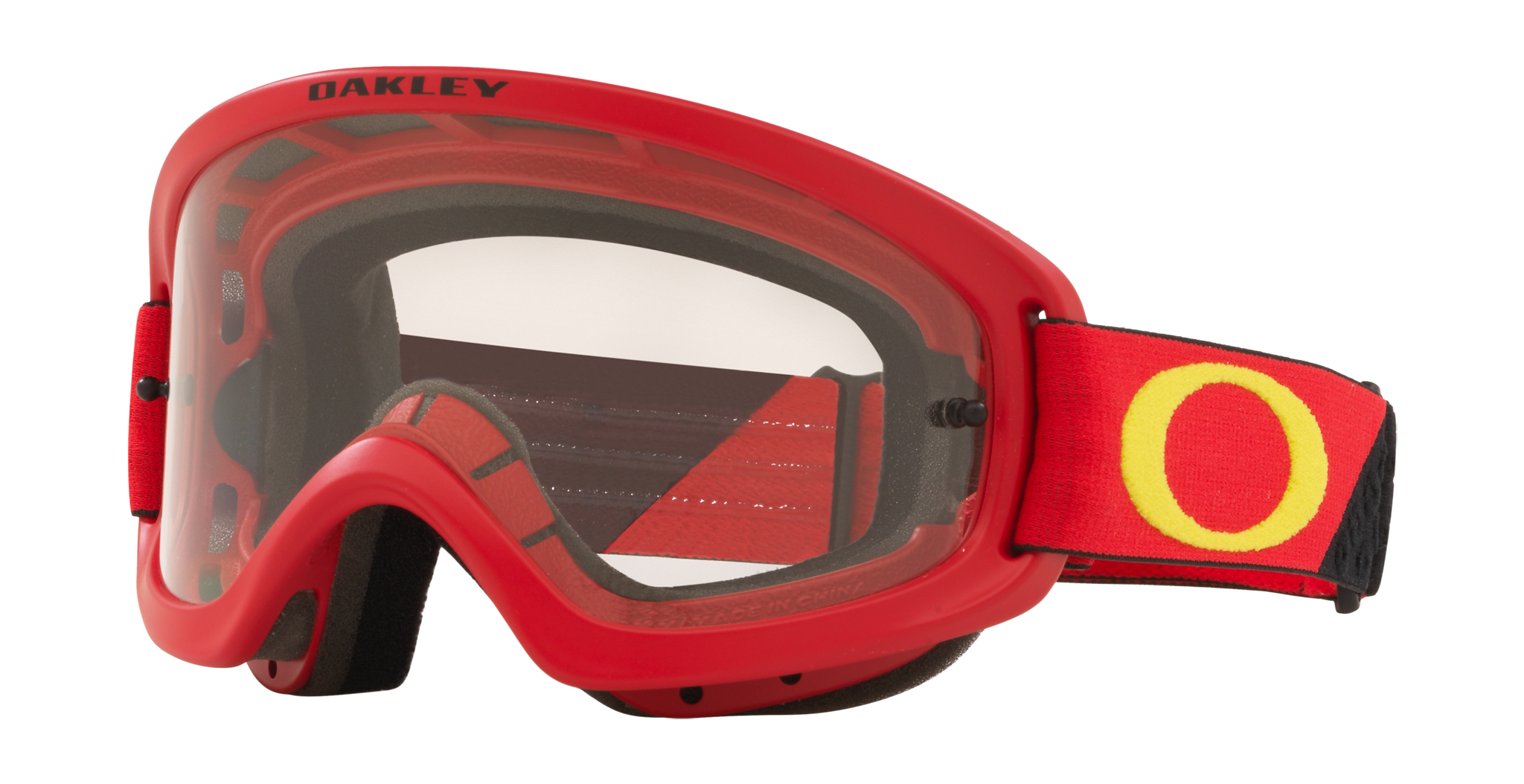 Oakley Youth Motocross Goggle XS O-frame 2.0 Heritage B1B Red Yellow - Clear