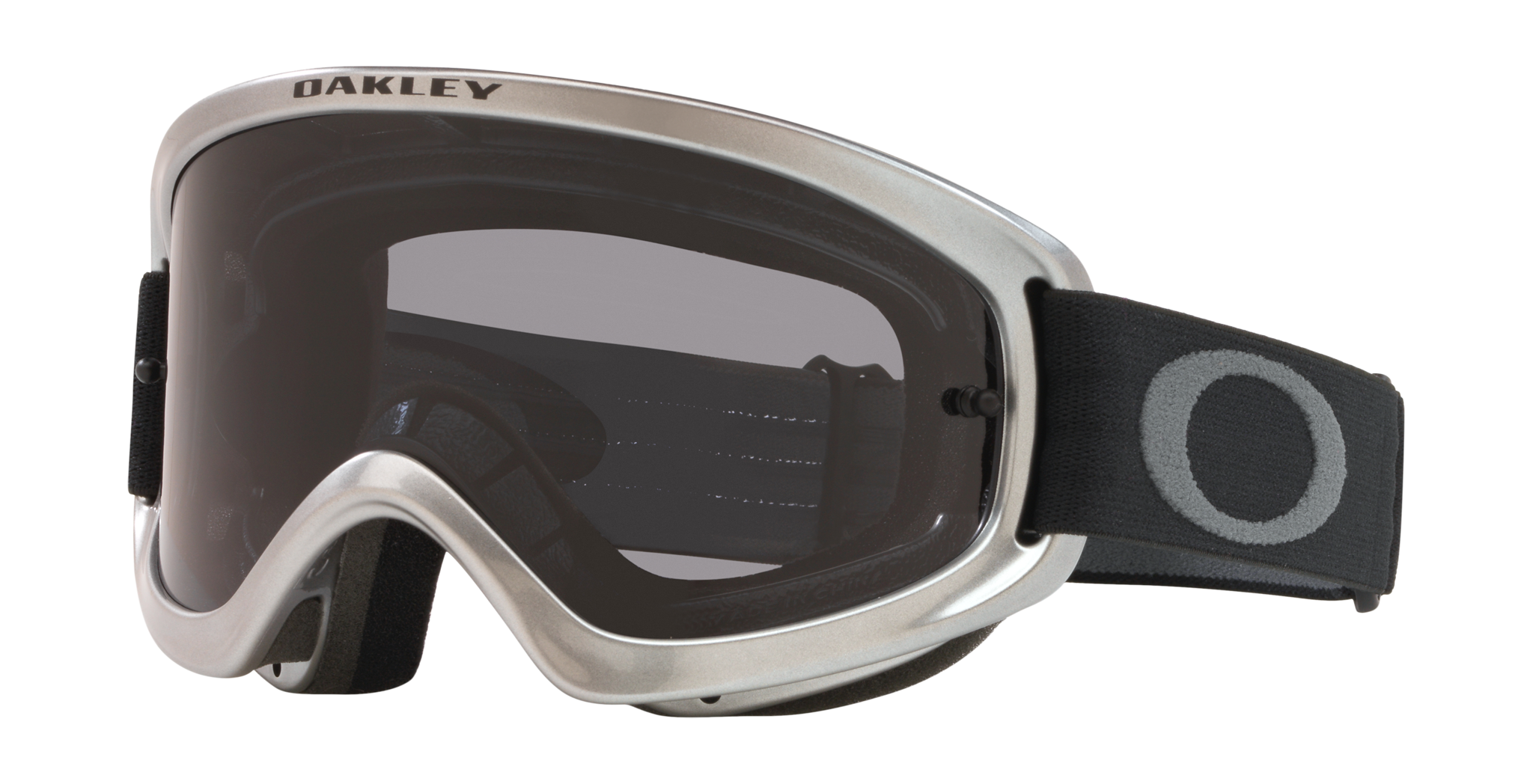 Oakley Youth Motocross Goggle XS O-frame 2.0 Silver Chrome - Dark Grey