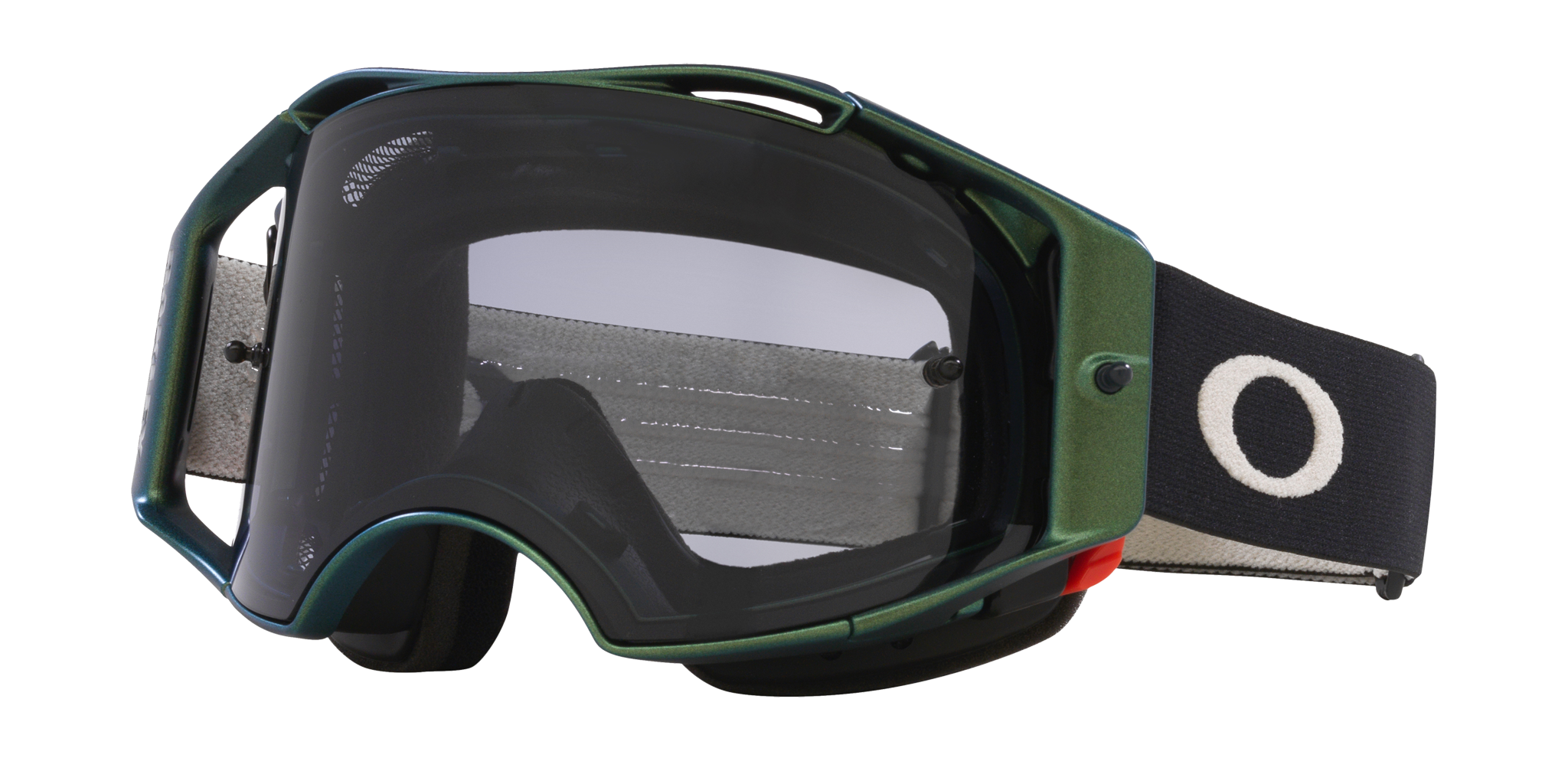 Oakley MTB Goggle Airbrake Black Green Colorshift - Light Grey