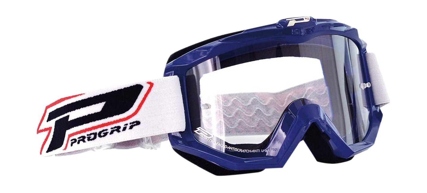 Progrip Motocross Goggle 3201 TR Atzaki - Blue - Clear