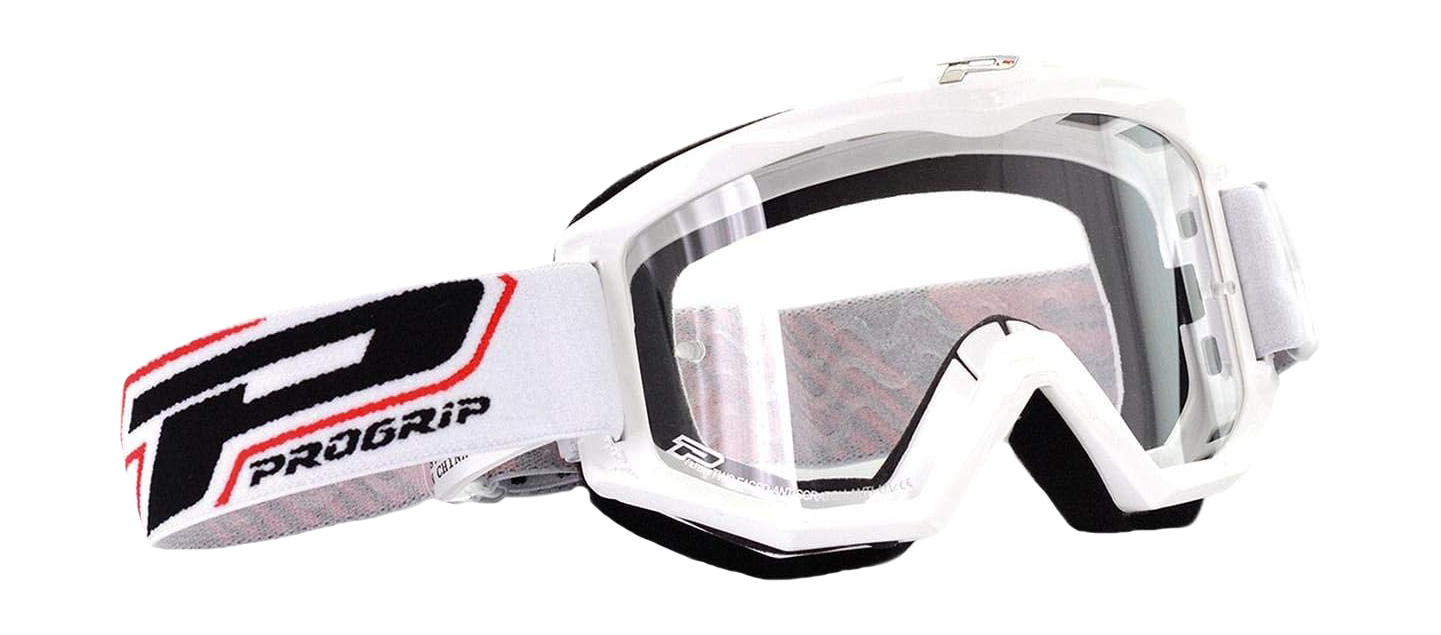 Progrip Motocross Goggle 3201 TR Atzaki - White - Clear