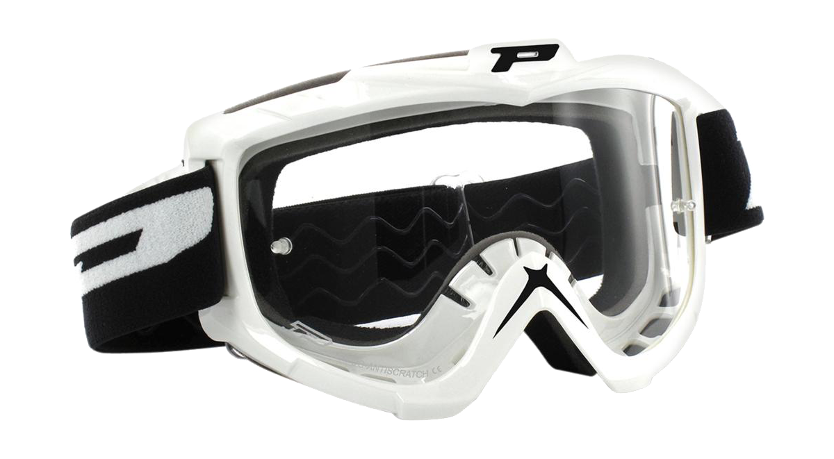 Progrip Motocross Goggle 3301 TR Naswa - White - Clear