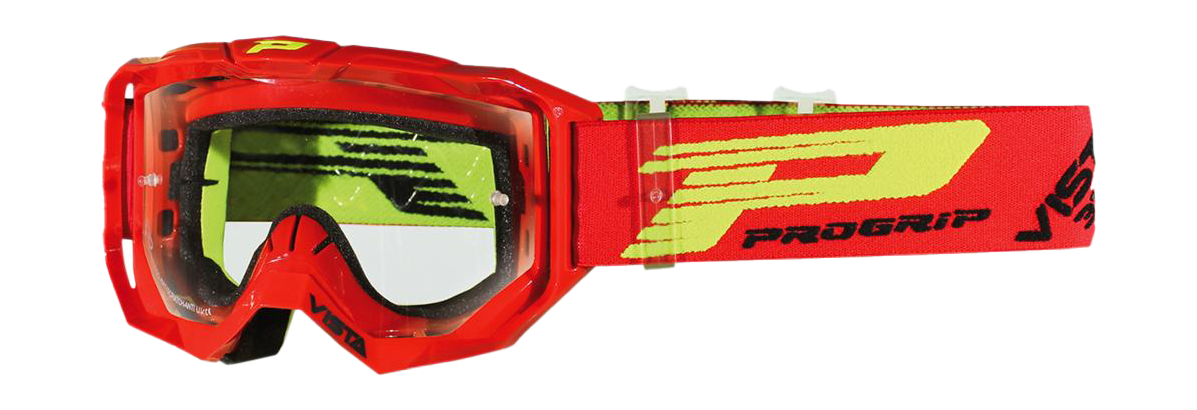 Progrip Motocross Goggle 3303 TR Vista - Red - Clear