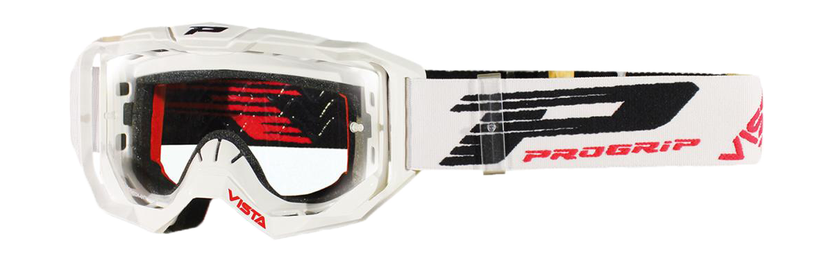 Progrip Motocross Goggle 3303 TR Vista - White - Clear