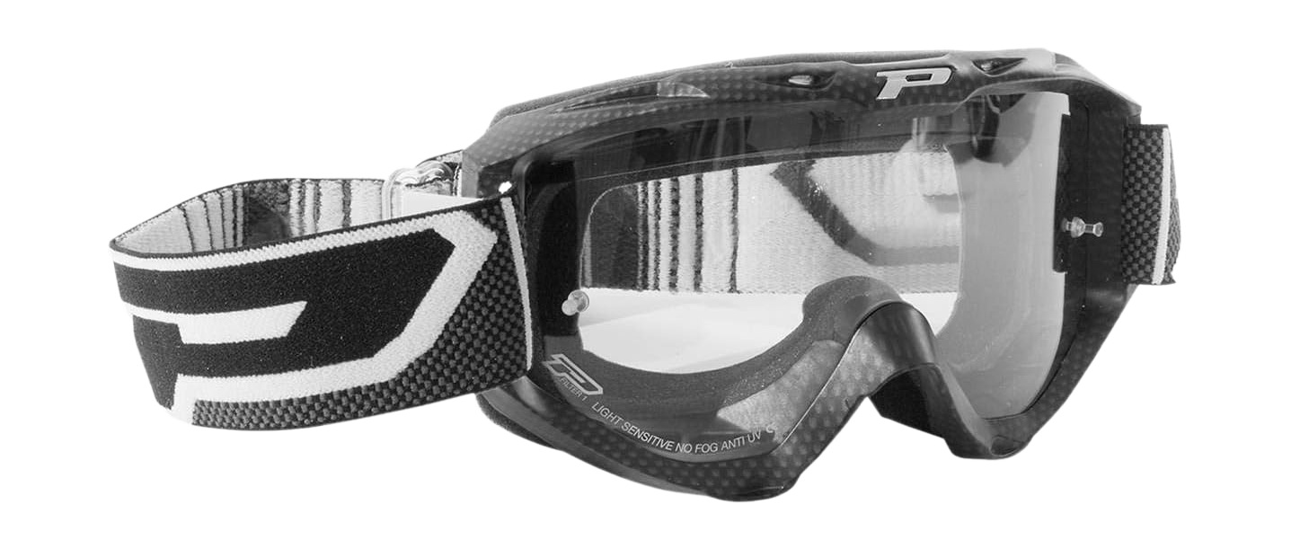 Progrip Motocross Goggle 3450 Carbon - Black - Duo Layered / Light Sensitive Clear