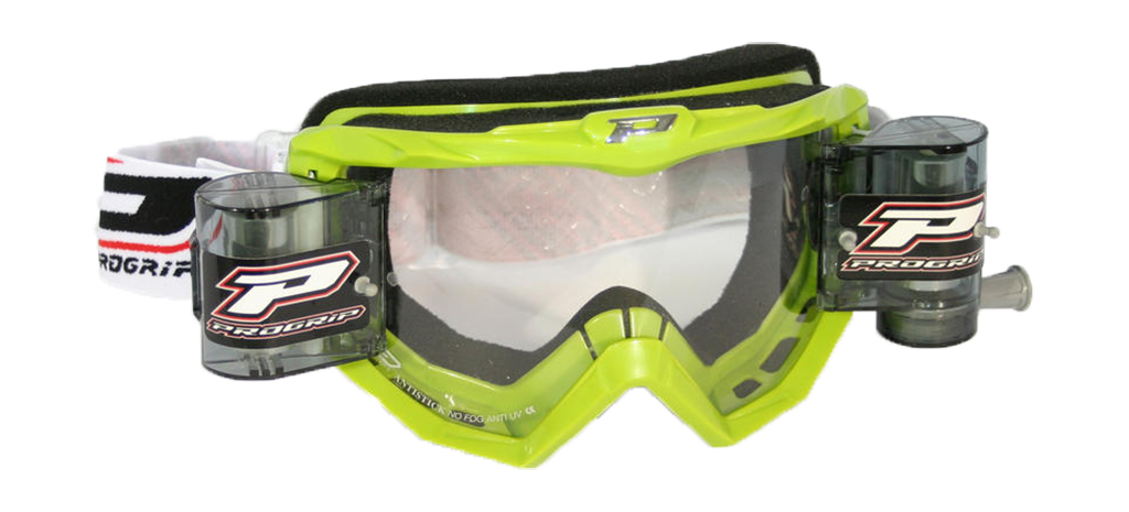 Progrip Motocross Goggle Roll-Off 3201 TR Atzaki - Green - Clear