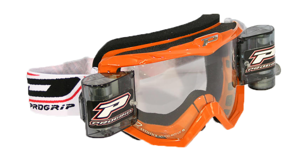 Progrip Motocross Goggle Roll-Off 3201 TR Atzaki - Orange - Clear