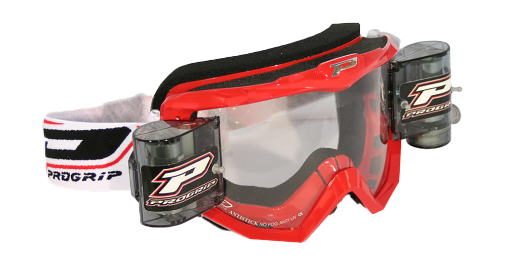 Progrip Motocross Goggle Roll-Off 3201 TR Atzaki - Red - Clear