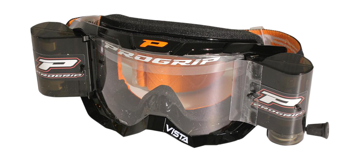 Progrip Motocross Goggle Roll-Off 3303 TR Vista - Black - Clear