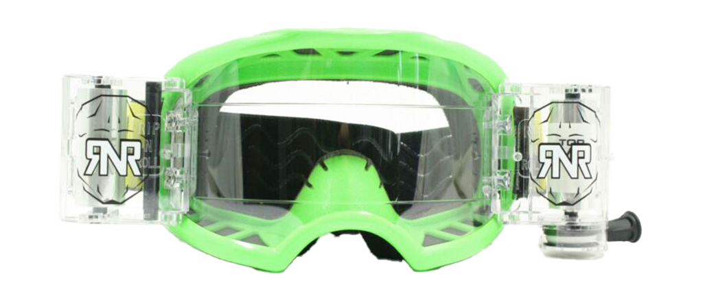 RNR Motocross Goggle Roll-Off Colossus WVS - Green - Clear