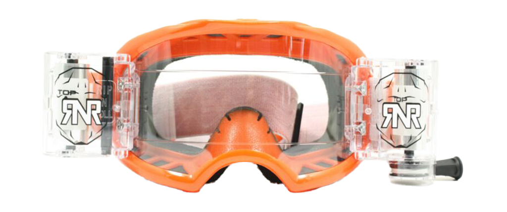 RNR Motocross Goggle Roll-Off Colossus WVS - Orange - Clear
