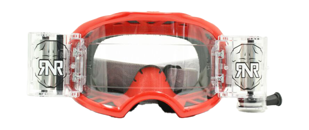 RNR Motocross Goggle Roll-Off Colossus WVS - Red - Clear