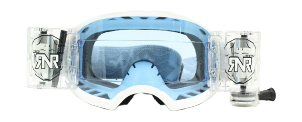 RNR Motocross Goggle Roll-Off Colossus WVS - White - Smoke