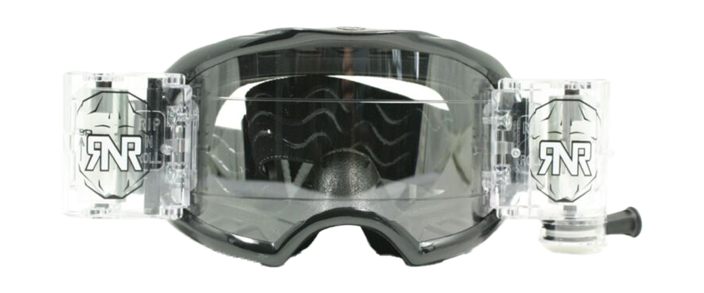 RNR Motocross Goggle Roll-Off Colossus WVS - Black - Clear