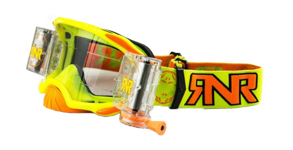 RNR Motocross Goggle Roll-Off Platinum WVS - Yellow - Clear
