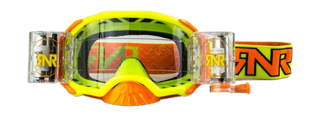 RNR Motocross Goggle Roll-Off Platinum WVS - Yellow - Clear