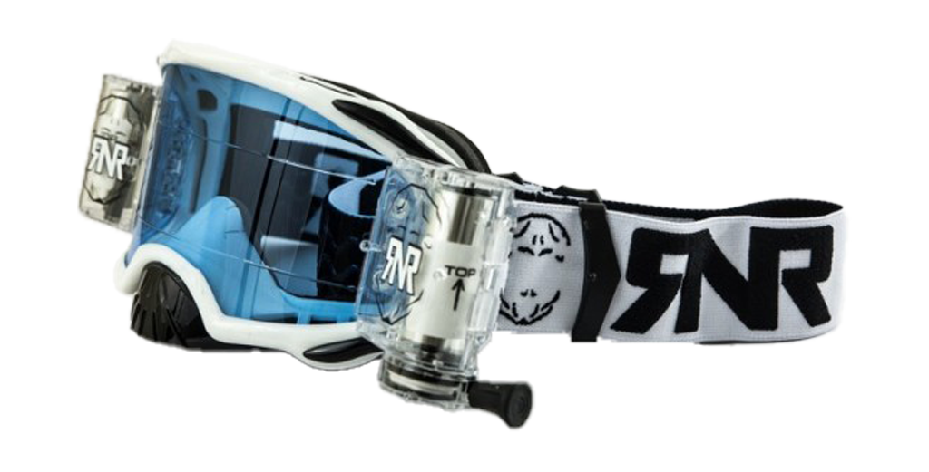 RNR Motocross Goggle Roll-Off Platinum WVS - White - Smoke