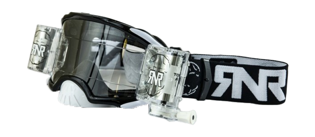 RNR Motocross Goggle Roll-Off Platinum WVS - Black - Clear