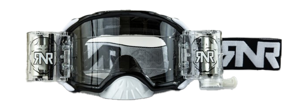 RNR Motocross Goggle Roll-Off Platinum WVS - Black - Clear