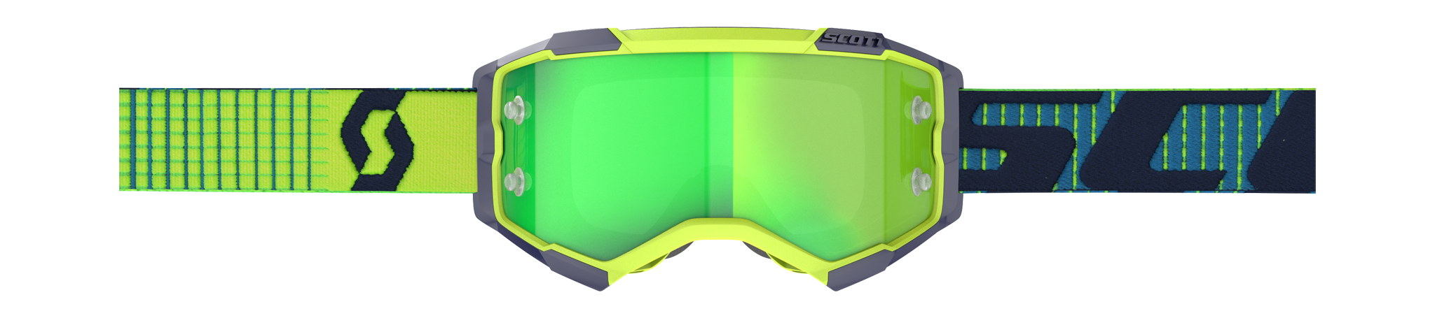 Scott Motocross Goggle Fury - Blue / Yellow - Mirror Green