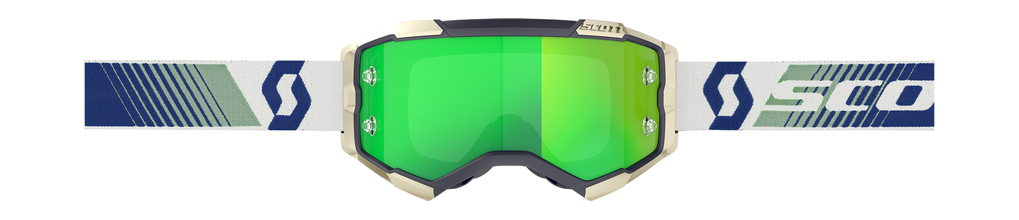 Scott Motocross Goggle Fury - Blue / Green - Mirror Green