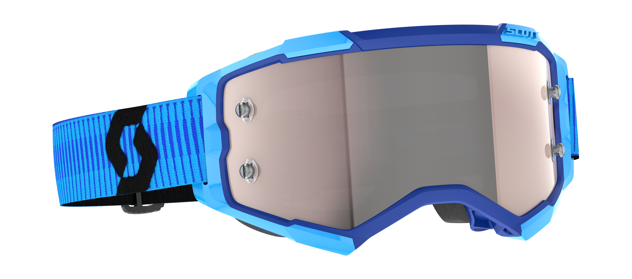 Scott Motocross Goggle Fury - Blue / Black - Mirror Silver